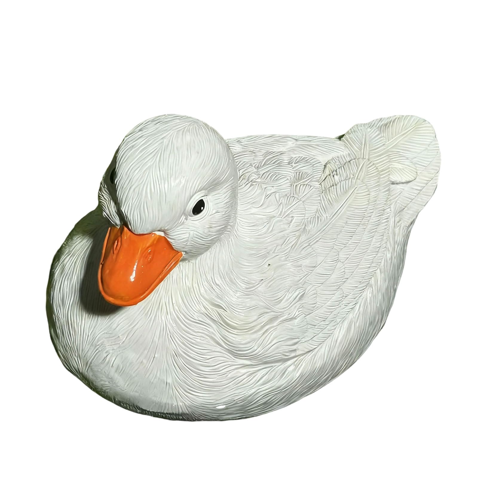 Tfaoys White Premium Resin Authentic Floating Ducks Sculpture Decoration For Outdoor Gardens Pond And Balconies Resin Statue