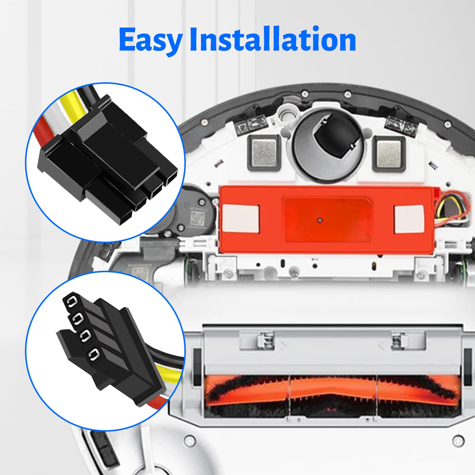 Batterie pour Xiaomi Roborock S5, S5 Max, S50, S6, S6 MaxV, S7, Q7 Max V Ultra Pure, Q5 Q5 Max Q5 Pro, Brr-2p4s-5200s, 1ère et 2ème génération Mijia Robot Hoover