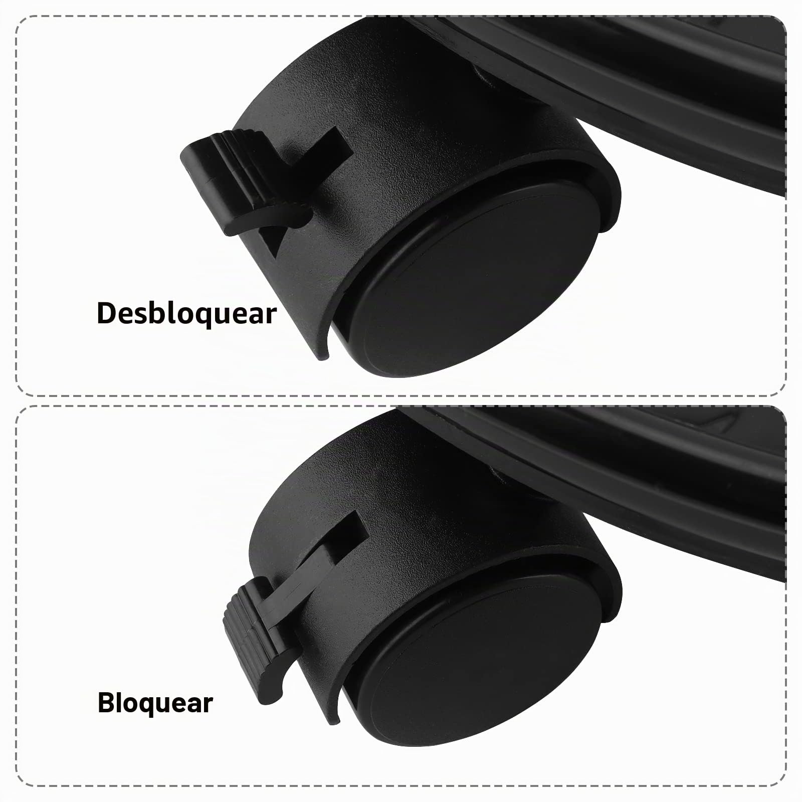 3 Unidades de 33 cm de Soporte para Plantas Enrollable, Posavasos con Ruedas, Carrete para Plantas de Interior y Exterior, Capacidad de Carga de 50 kg, Color Negro