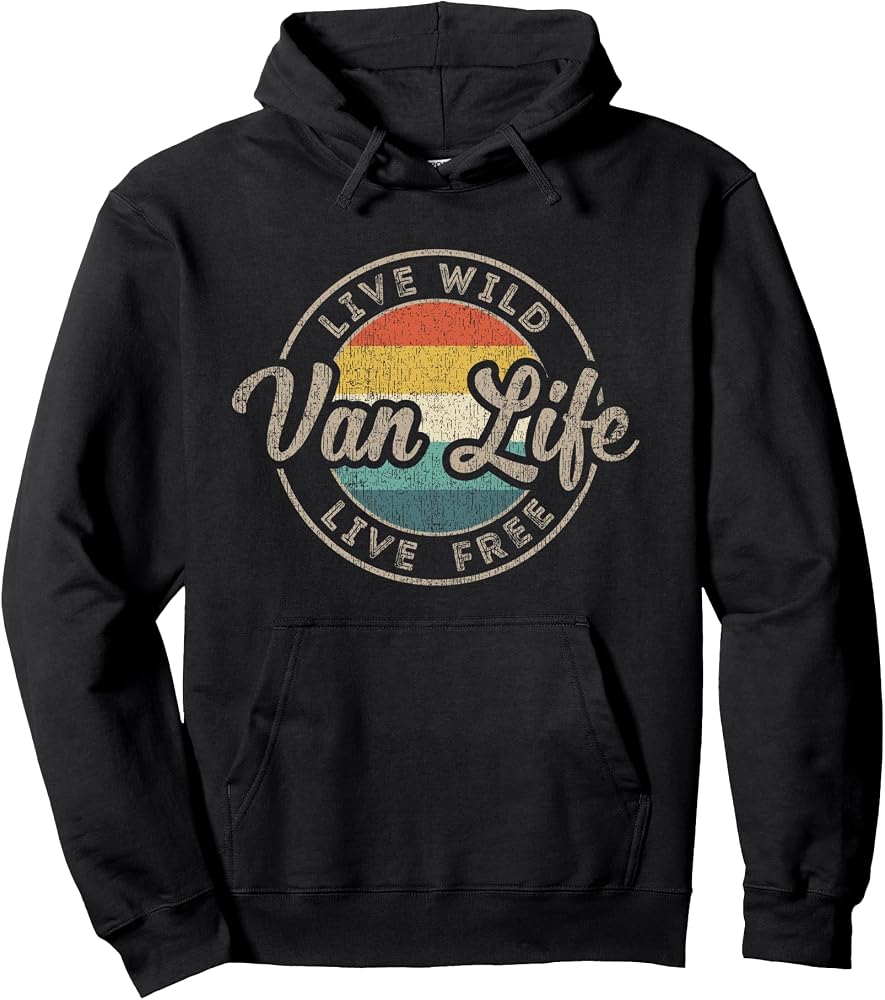Van Life Ropa Retro Vintage Van Dwellers Vanlife Nomads Sudadera con capucha
