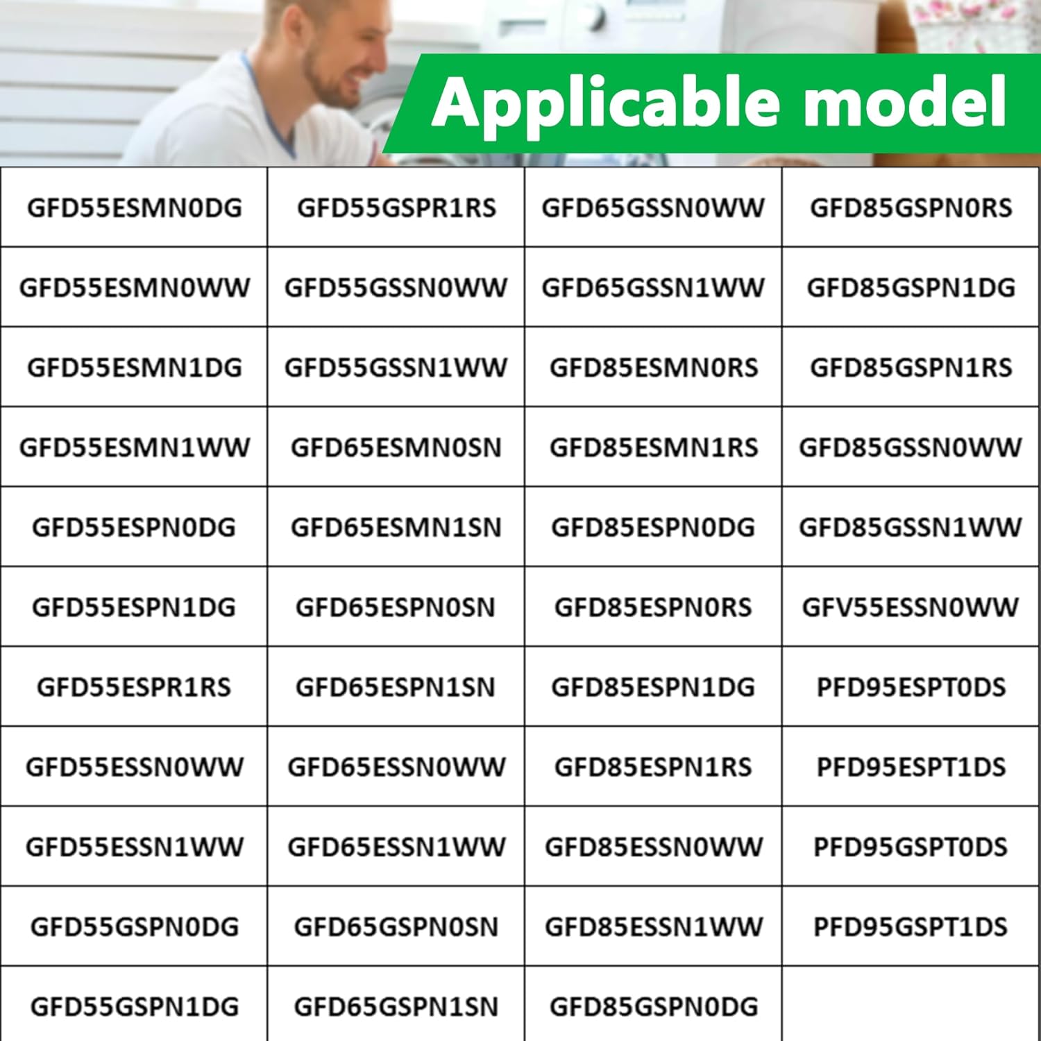 WE03X29704 Dryer Belt and WE03X10016 Roller Kit Fit for ge Dryer GFD55ESSN0WW GFD55GSSN1WW GFD65ESPN0SN GFD85ESPN0DG GFD85GSPN0RS PFD95ESPT0DS, Replace Part 4980840 AP6980594 PS12743316 EAP12743316