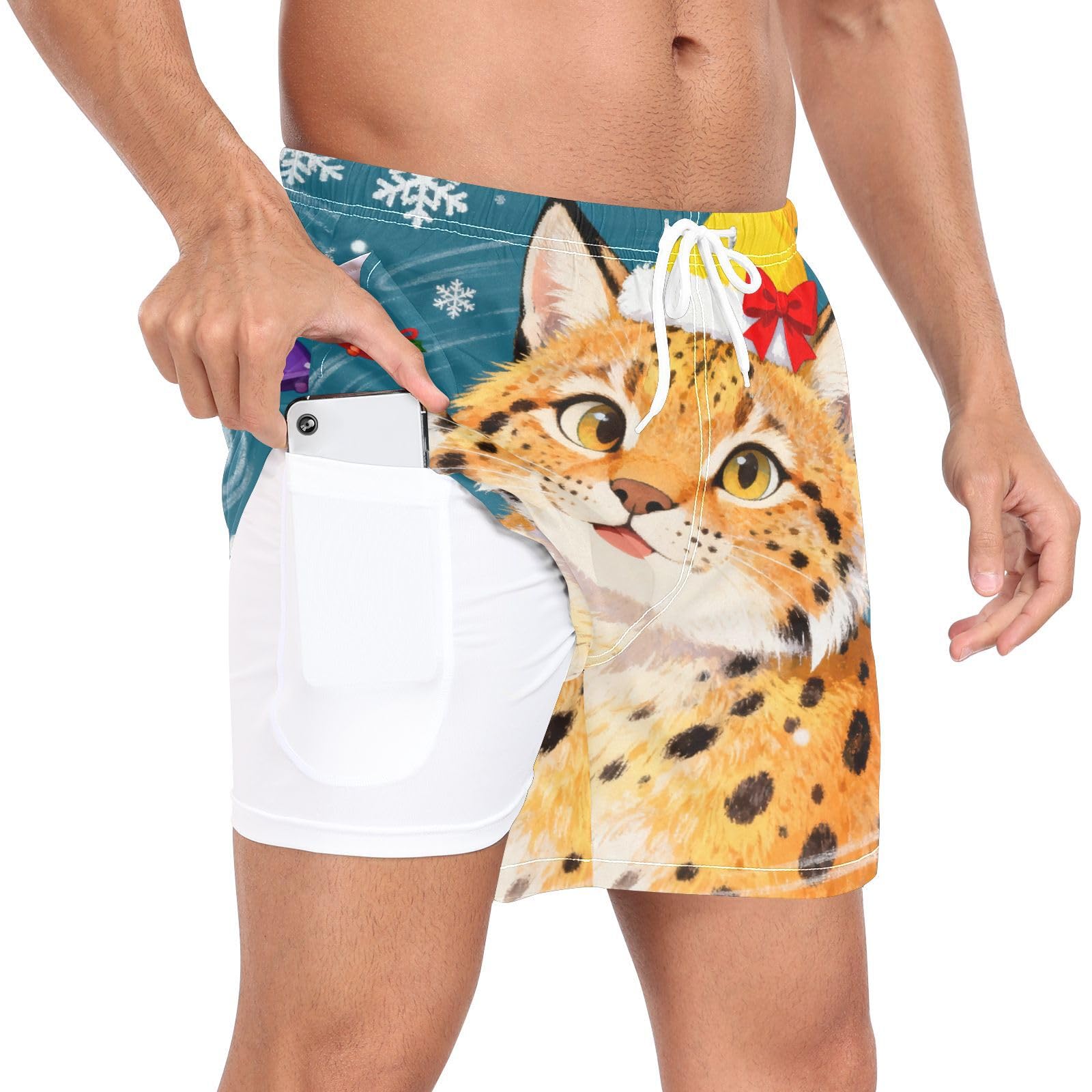 QUGRL Mens 2 in 1 Athletic Shorts with Pockets Quick Dry Running Shorts for Men Training Workout Gym Sports Outdoor S-XXL