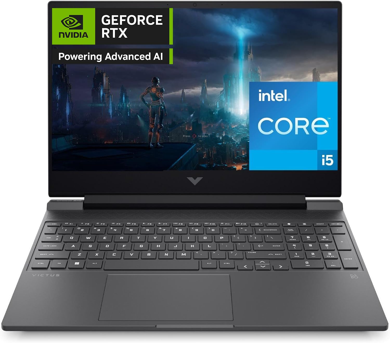 HP Victus 16-r0002sl Notebook, Intel Core i5-13500H, RAM 16GB DDR5 5600Mhz, 512GB SSD, Display 16.1" FHD IPS 144Hz, RTX 4050 6GB, Wi-Fi 6E, BLE 5.3, Windows 11, 3 Mesi di PC Game Pass inclusi, Grigio
