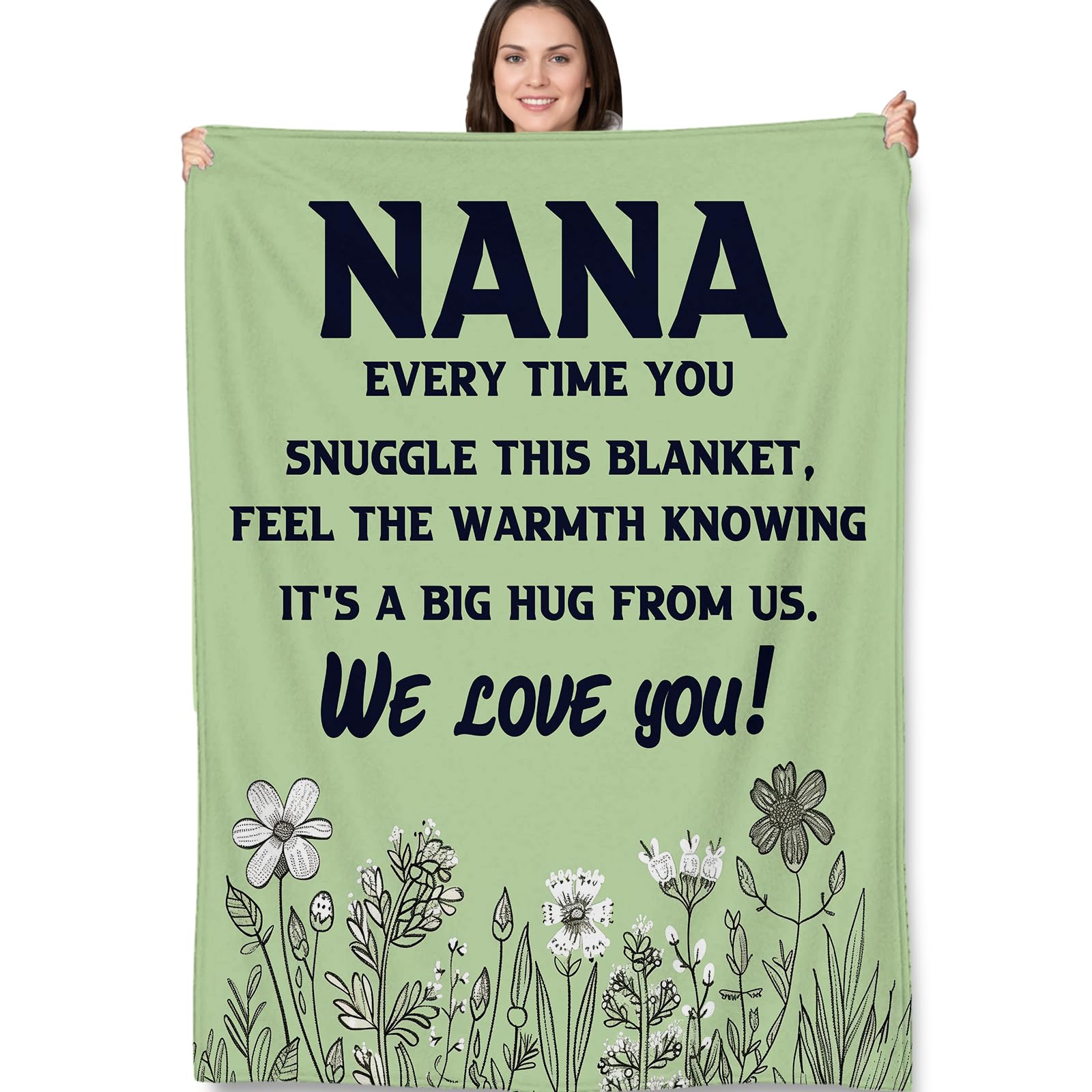Turamurra Nana Gifts, Blanket Gifts for Nana, Nana Birthdays Gifts, Nana Gifts from Grandkids, Nana Gifts for Mothers Day Holidays,Christmas, Soft