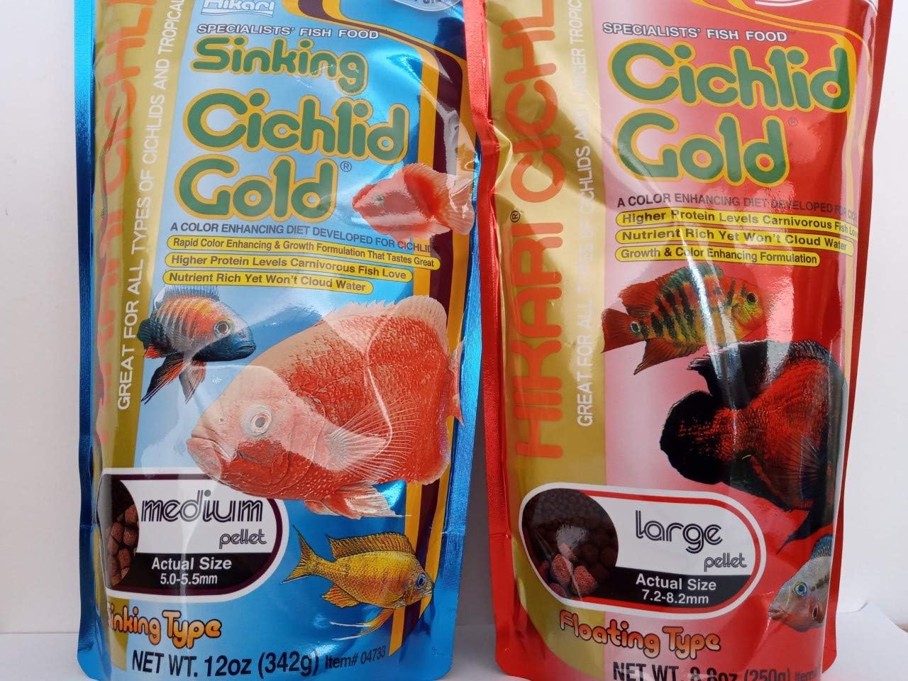Hikari Cichlid Fish Variety Food Pack Of 2 Sinking Gold