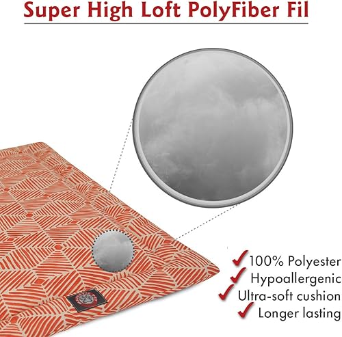 Miniatura 5 de Majestic Pet Products - Tapete para cama de perro Charlie Salmon Orange Crate de 36 pulgadas Verde esmeralda,Gris,Metálico,anaranjado (Salmon Orange)