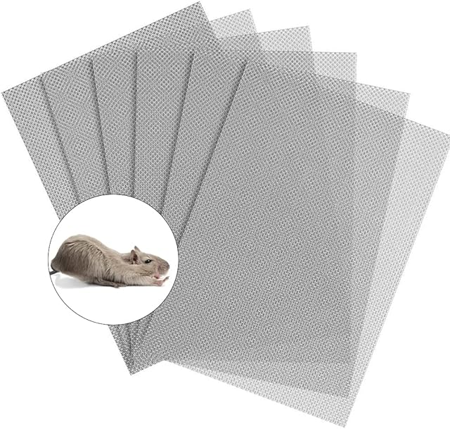 Amagabeli Garden Home A3 Size (300x420mm) 6PCS Rodent Mesh 304 Stainless Steel Aperture 1mm Wire Diameter 0.60mm Wire Mesh Rodent Proof Screen Metal Mesh Sheet Great for Air Bricks Cage Net Cabinets