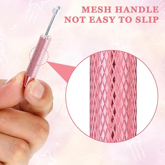 Aysatogc 2 Pcs Piercing Ball Grabber, Piercing Changing Tools 4 Claw Diamond Tweezers Stainless Steel Jeweler Pick Up Tool for Ear Nose Lip Tools Jewelry Making Tiny Objects (Silver+Pink)