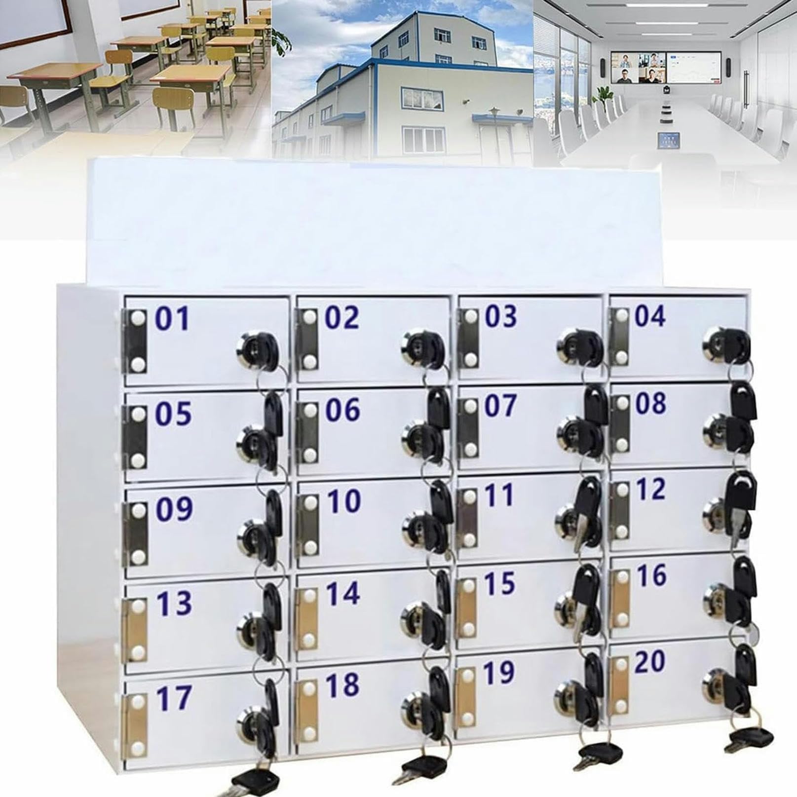 Armario de Almacenamiento para teléfonos móviles con 100 - Caja de Seguridad acrílica con Cerradura para oficinas escuelas y Es - la a para teléfonos móvile