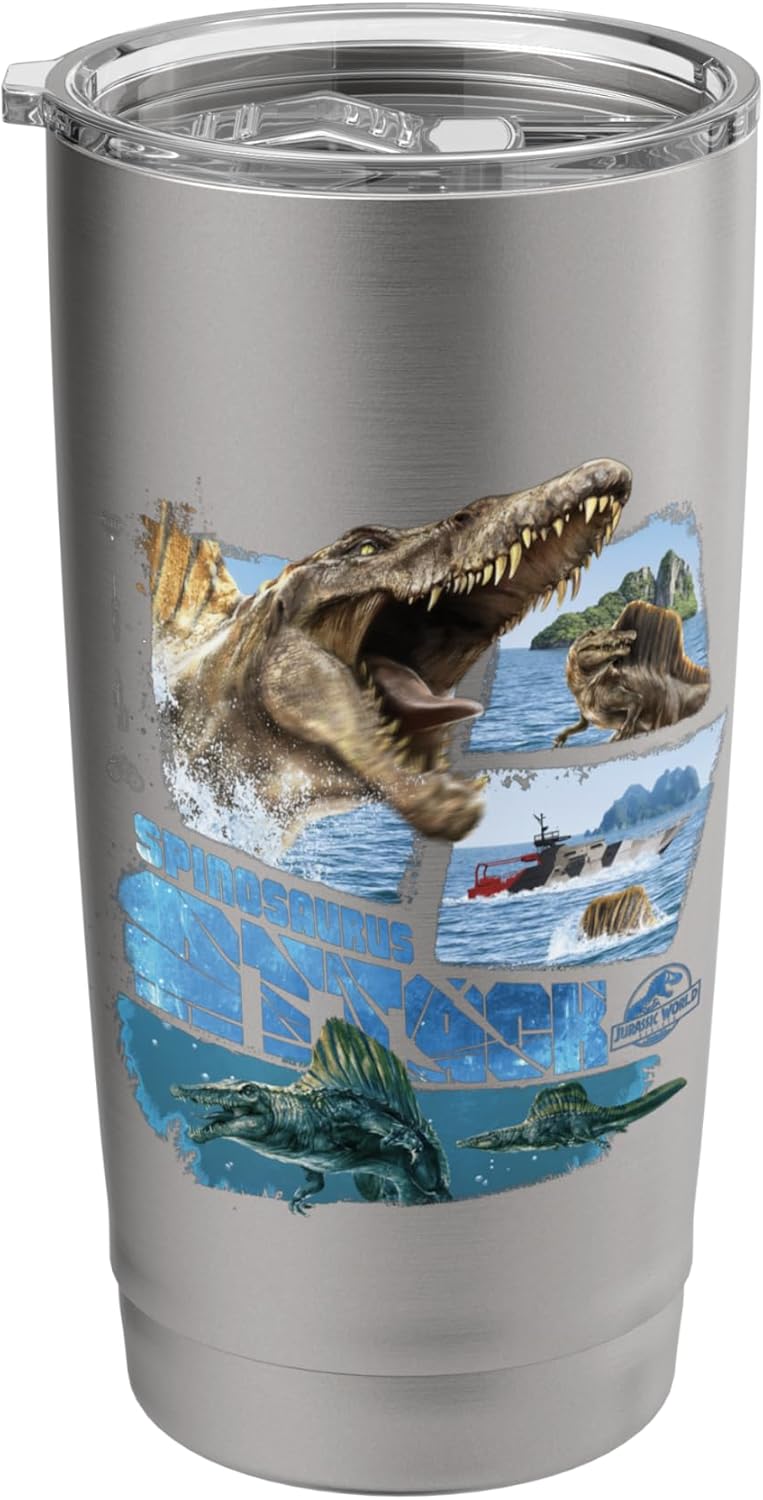 Jurassic World Rebirth Spinosaurus Attack Stainless Steel Insulated Tumbler