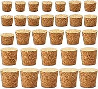 30Pcs Cork Stoppers, Wooden Tapered Cork Plugs, Wooden Tapered Wine Bottle Stoppers Replacement Corks for Wine Beer Bottle Crafts, 6 Sizes