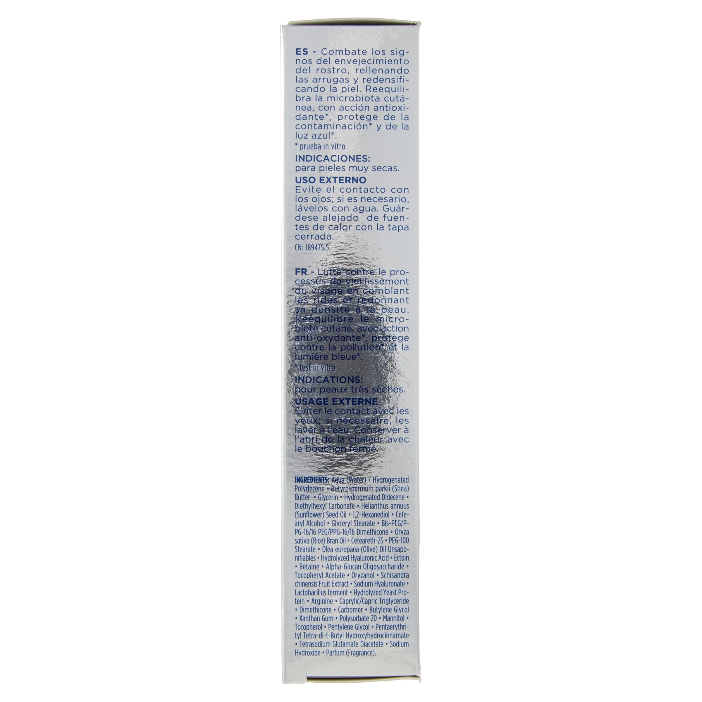 Rilastil Multirepair Crème Visage Anti-rides Nutrissante, Hydratant avec Beurre de Karité pour Poils Très Secs, Lot de 40 ml