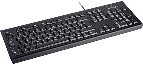 Kensington K63727ES - KB100 EQ Teclado con Cable, QWERTY, Diseño Compacto, Resistente a Líquidos, Carcasa y Teclas con 64% de Plástico Reciclado Posconsumo, Sostenible standard