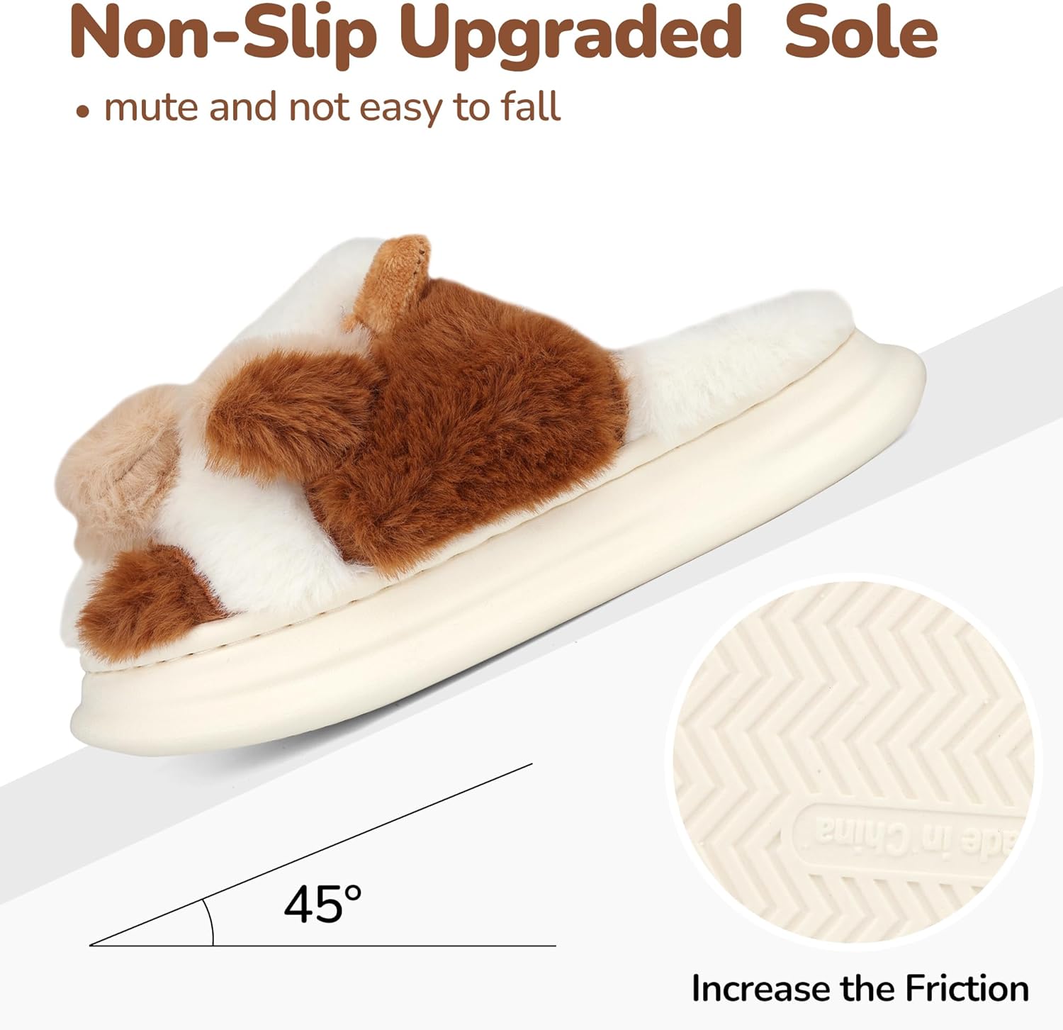 Kids Cow Slippers Toddler Boys Girls Soft Plush House Slippers Cute Animal Winter Comfy Warm Fuzzy Memory Foam Non-slip Indoor Outdoor Shoes - Image 6