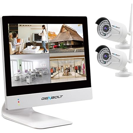 Amazon Co Jp 監視カメラセット屋外 Wifi 0万画素 ワイヤレス 防犯カメラセット レコーダー機能付き Genbolt 1080p 19 Wifi強化版 軍工級防黒客技術 Onvif Ip66 防水 無線 監視 システム 遠隔監視 暗視撮影 動体検知録画 クイックリモートアクセス Cctv