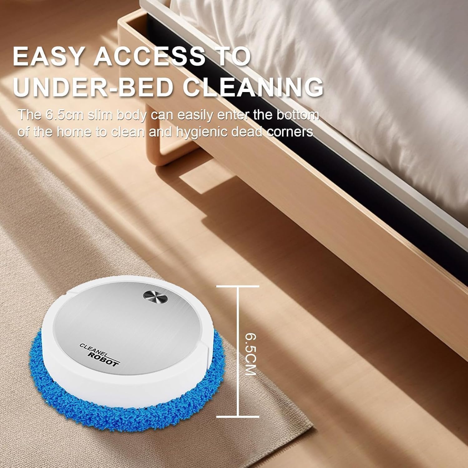 Robot Mop,Robot Vacuum Cleaner, Intelligent Wet Dry Robot, Rechargeable, Ultra-Thin and Silent, Wireless Auto Sweeping & Mopping,Suitable for Floors and Tiles