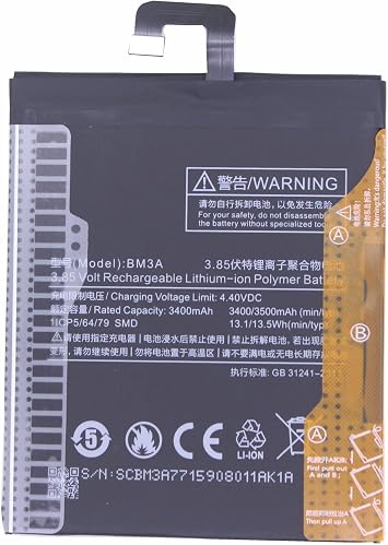 1x 3400mAh Replacement Battery For Xiaomi Mi Note 3 Note3 BM3A BM 3A Smart Phone Batteries