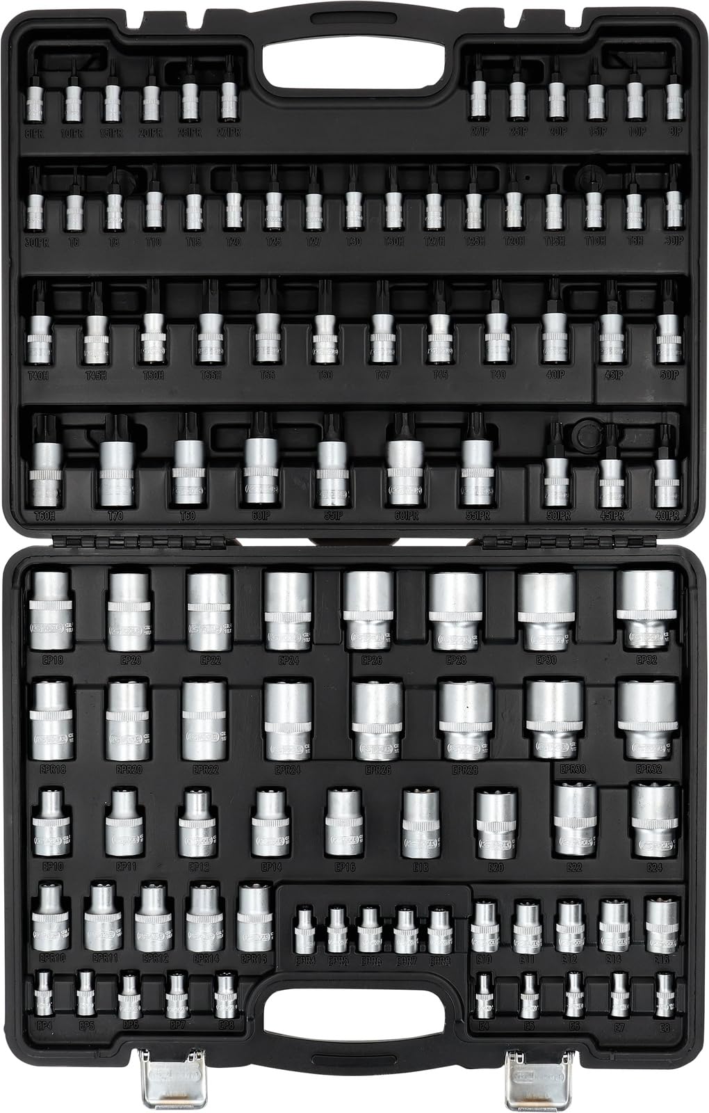 KS Tools 911.7101 1/4"+3/8"+1/2" Torx-Steckschlüssel-Satz, 101-tlg