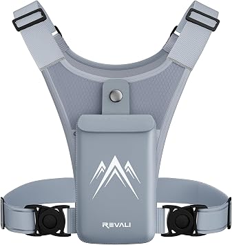 Running Vest for Men Women, USA Patent, Ultralight Reflective Running Vest Phone Holder Chest Pack for Hiking Cycling