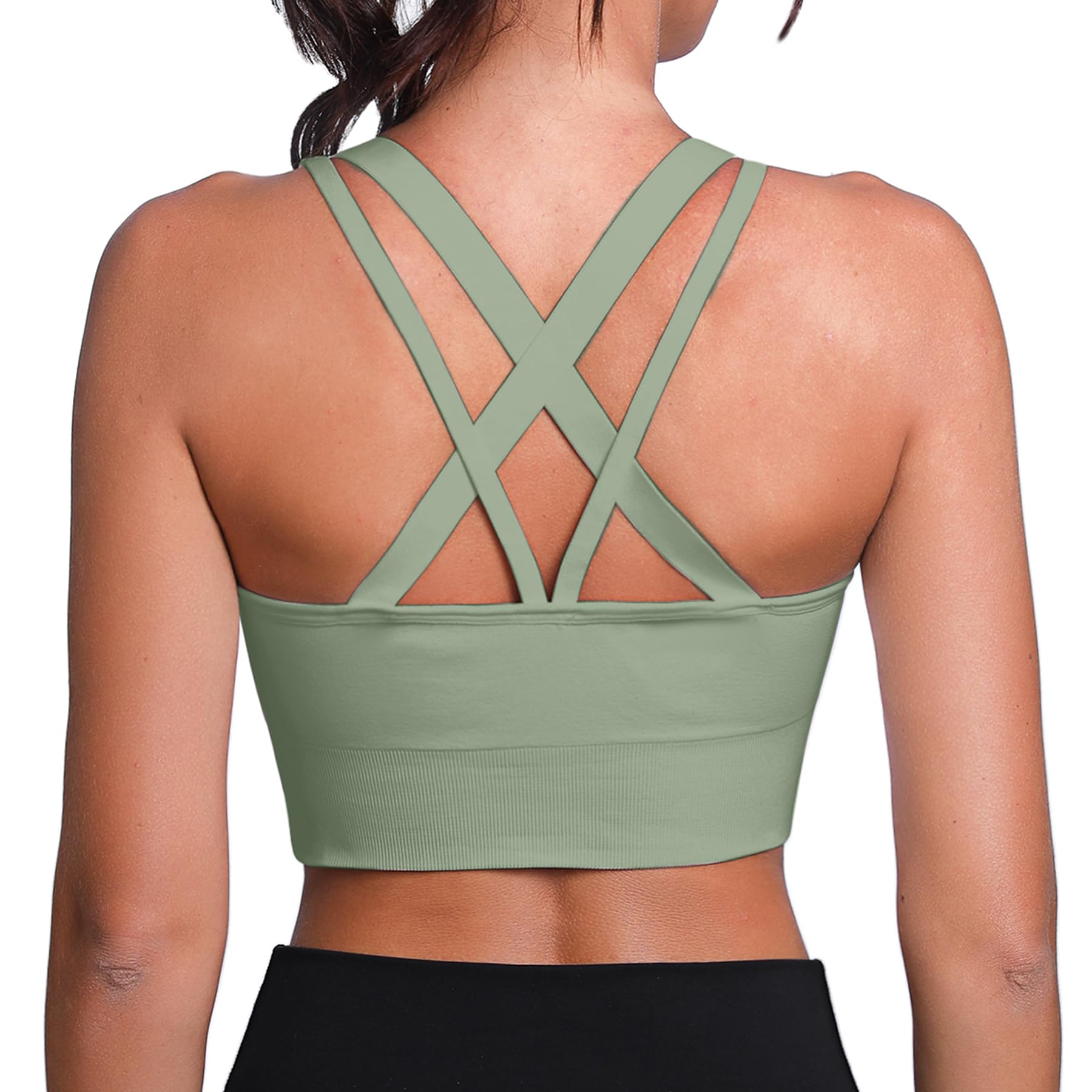 Leversic Reggiseno Sportivo da Donna Reggiseno Yoga Top Fitness Donna Imbottito Senza Ferretto Reggiseni Push Up per Yoga Jogging Gym S-XL