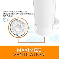 Vista 5 de Soporte de pared para TP-Link, Deco X90/X95/XE200 WiFi 6 Soporte de pared con organizador de cables, sistema WiFi de malla para el hogar, soporte