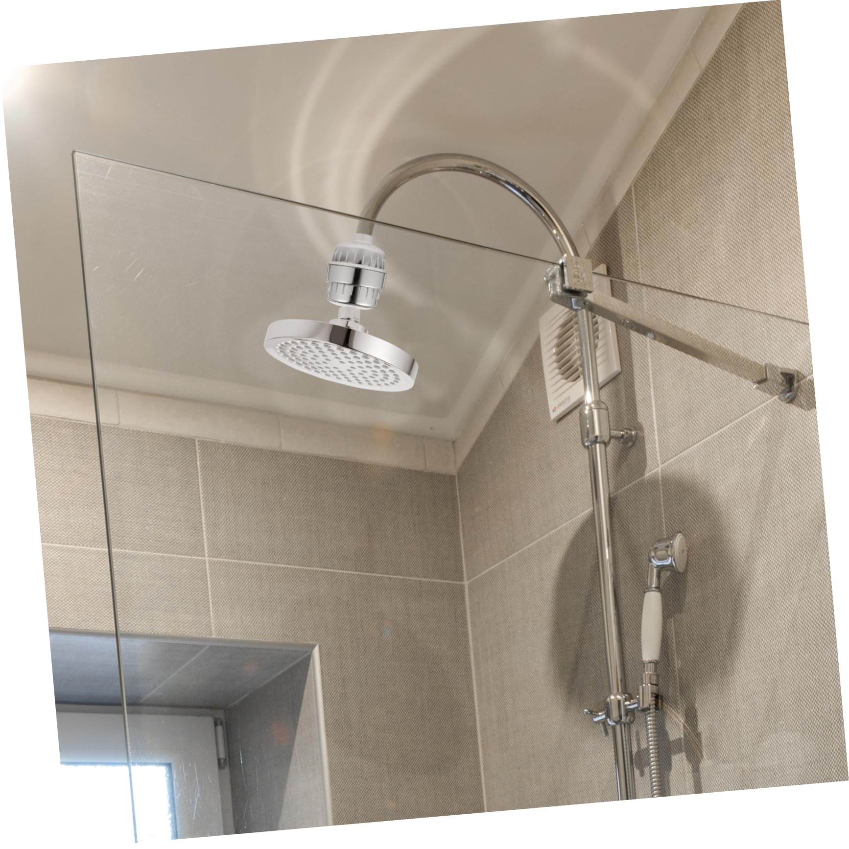ULTECHNOVO Filtro de Ducha Antical ABS y Algodón, Cabezal Giratorio 360° | Filtración Multicapa, Rótula Giratoria, Duradero para Agua Dura, Uso Alta Presión, Ajuste Estable