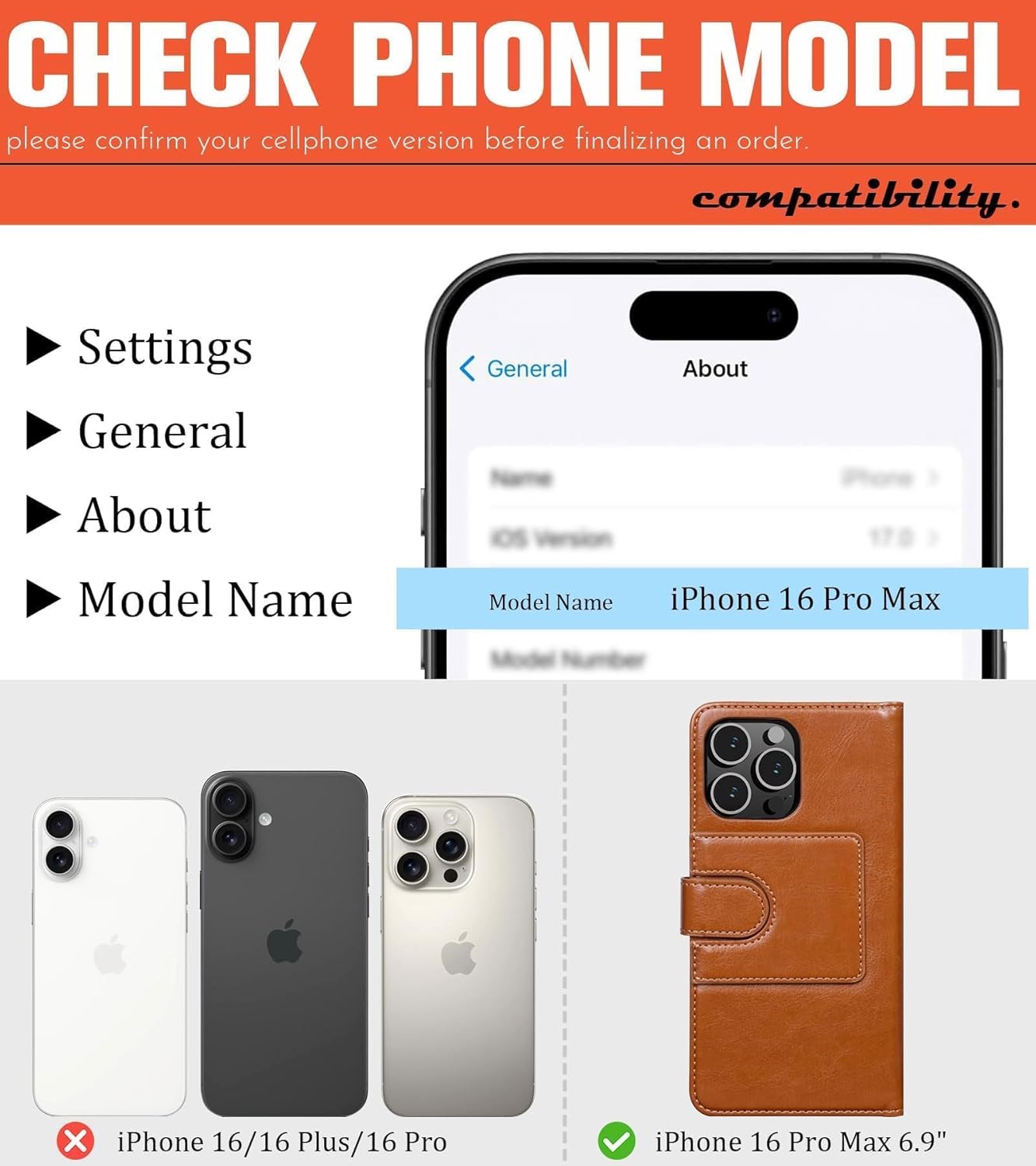 LOHASIC Magnetic Case for iPhone 16 Pro Max, 5 Card Holder RFID Blocking Wallet, Compatible with Mag-Safe, Classic PU Leather Stand Purse, Detachable Flip Folio ProMax Phone Cover, 6.9 Inch - Brown 8 71trNL2odvL. AC SL1500