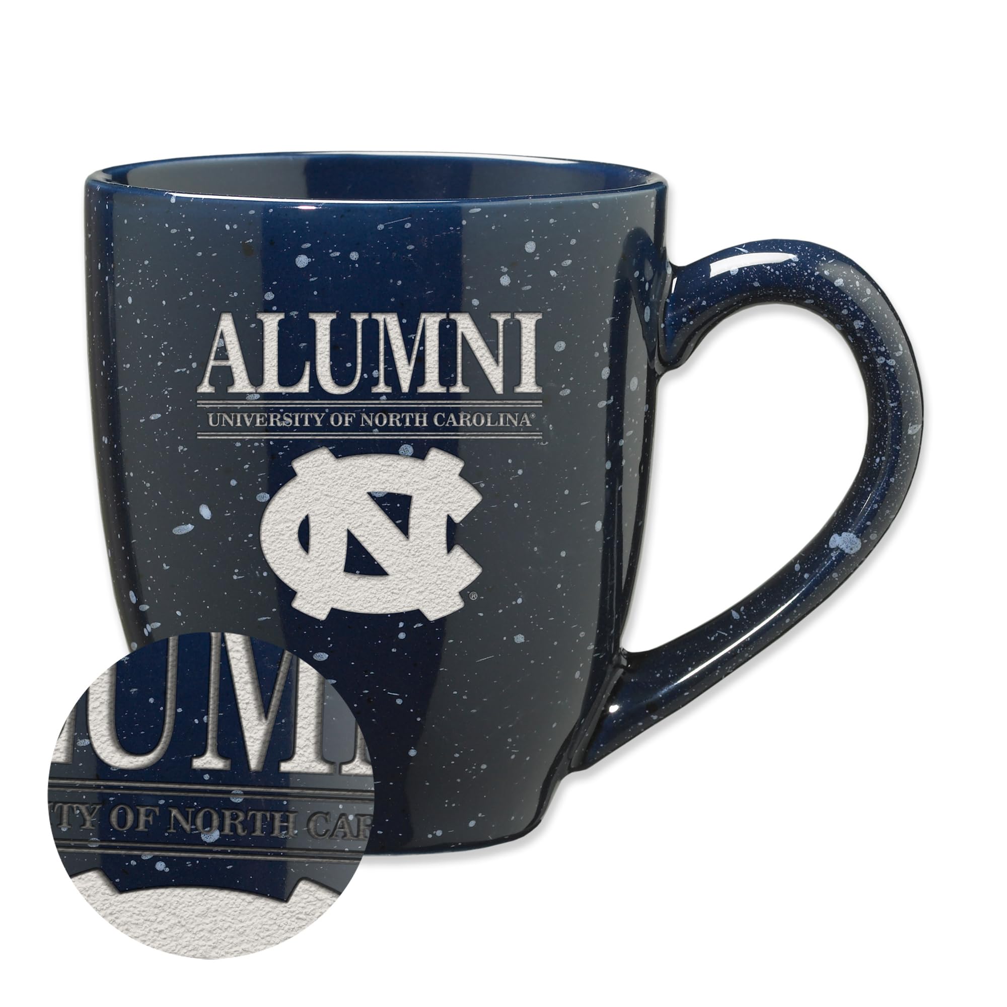 Rico Industries NCAA Alumni 16 oz Team Color Laser Engraved Speckled Ceramic Coffee Mug