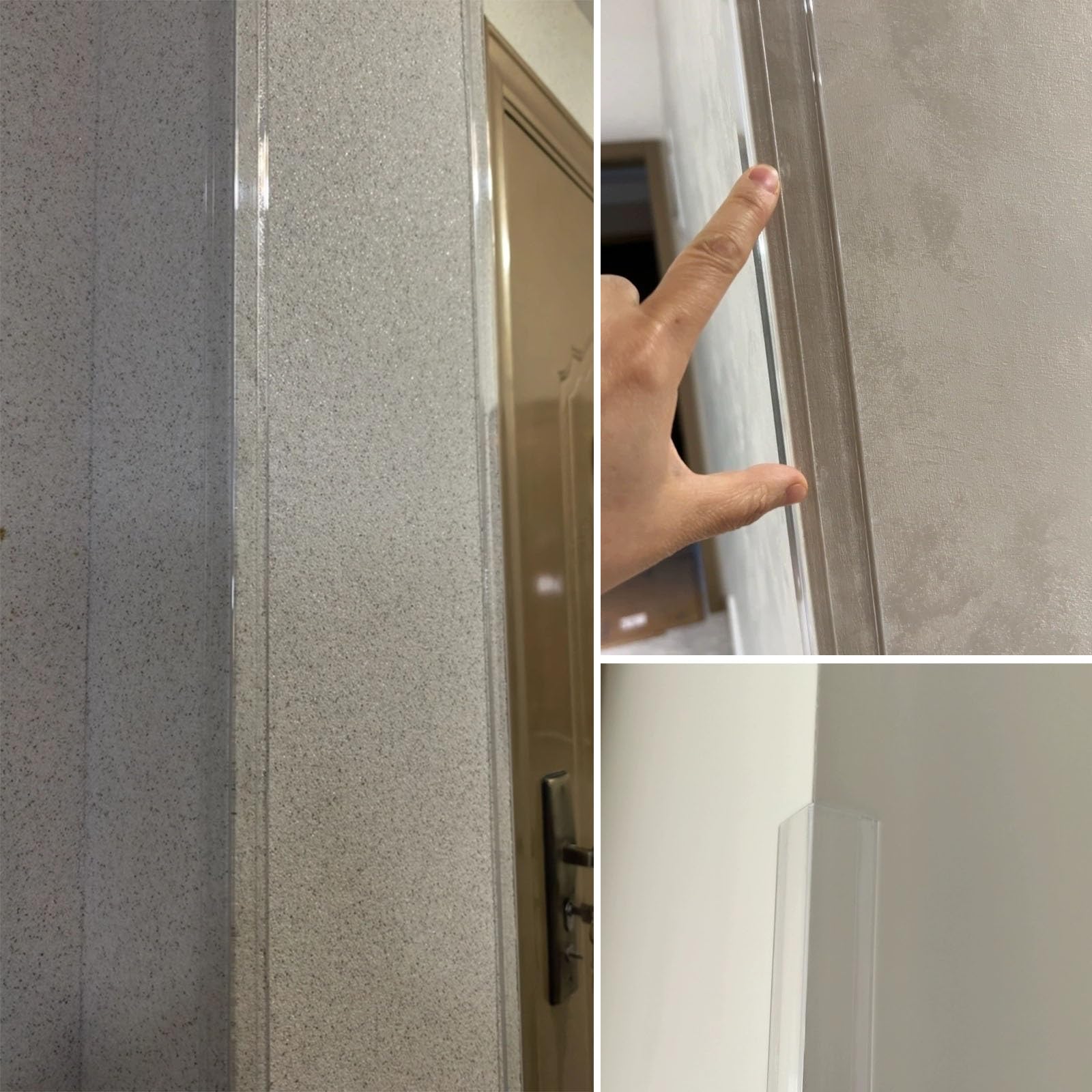 Paraspigoli Angolari, in Policarbonato (PC), Autoadesivi, para Spigoli | Paraspigoli Trasparenti, Smussatura 2.5D, Angolo Interno di 89°, per Mobili, Armadi, Scaffali, Scrivanie(1.8x120cm/0.7x47in)
