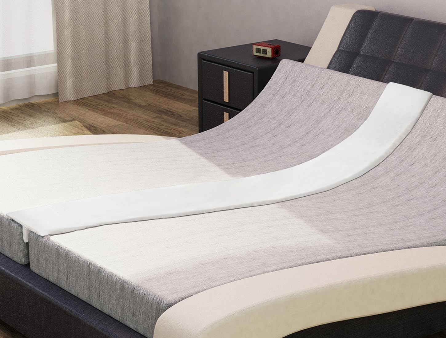 ENITYA Split King Gap Filler for Adjustable Bed, Twin to King Converter with Removable Washable Cover, Twin Mattress Connector for Guest Stayover/Family Room/Vacation Rentals(75" L x 10" W)