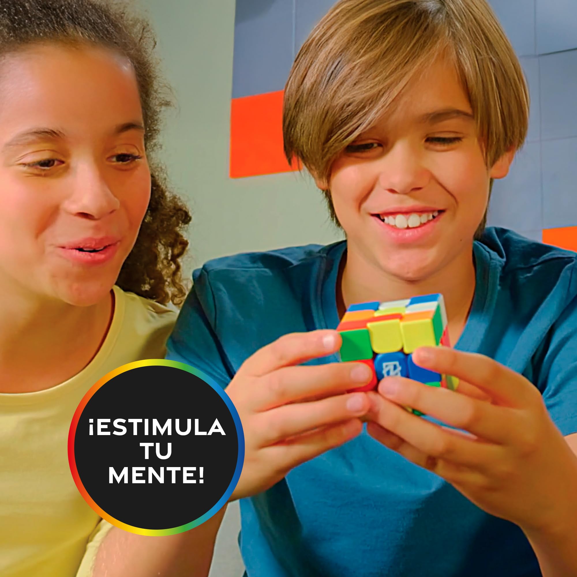 Nexcube 3x3 Clasico, El Cubo para Speedcubers. Máxima Velocidad. Sin Pegatinas. con posicionamiento preciso y Sistema de Doble Ajuste, Multicolor (64559901)