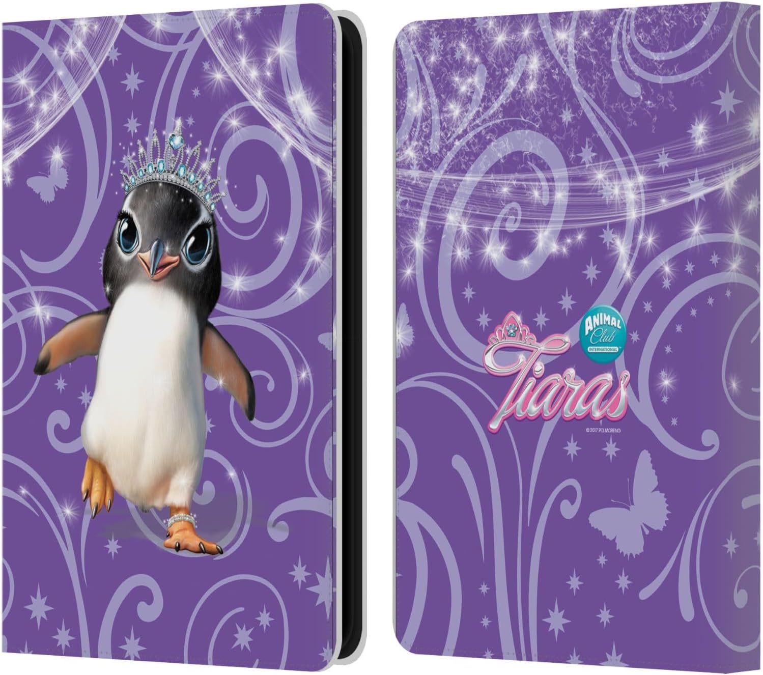 Head Case Designs Officially Licensed Animal Club International Penguin Pet Royalties Leather Wallet Case Compatible with Amazon Kindle 11th Gen 6in 2022