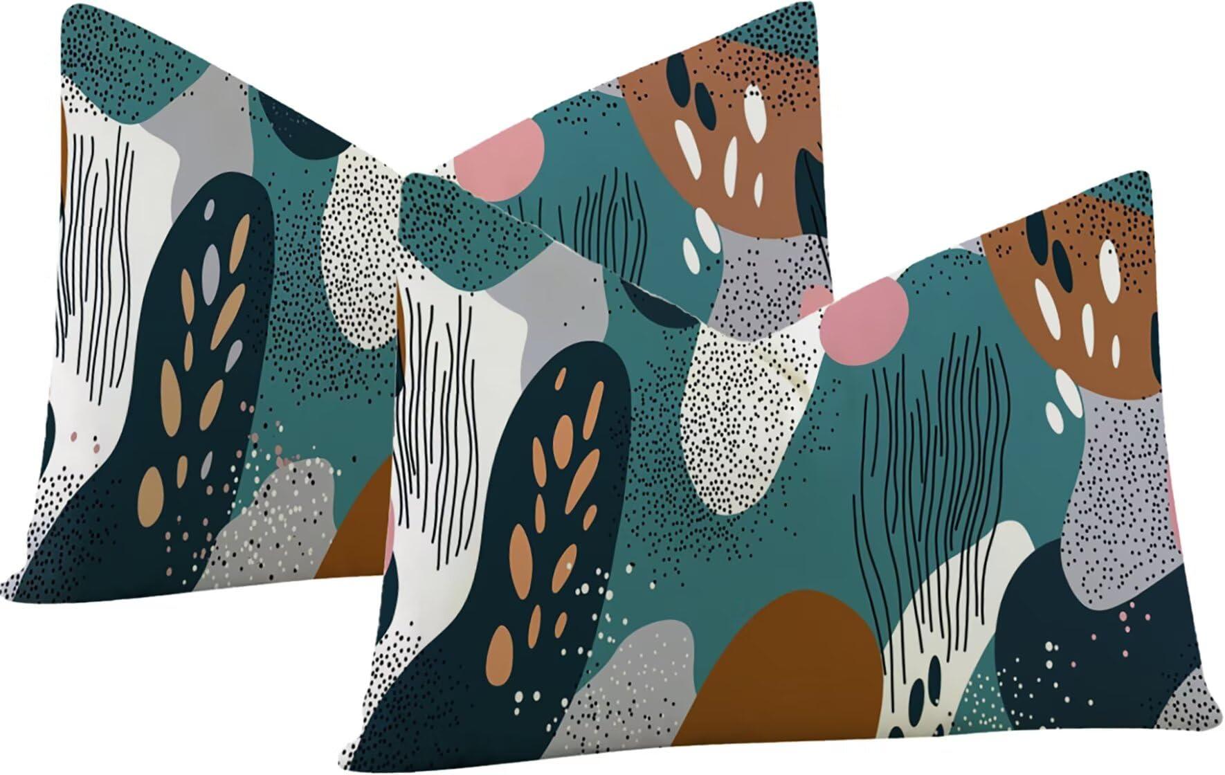 Housse de coussin 40x80cm velours Lpfieonn au design raffiné double face