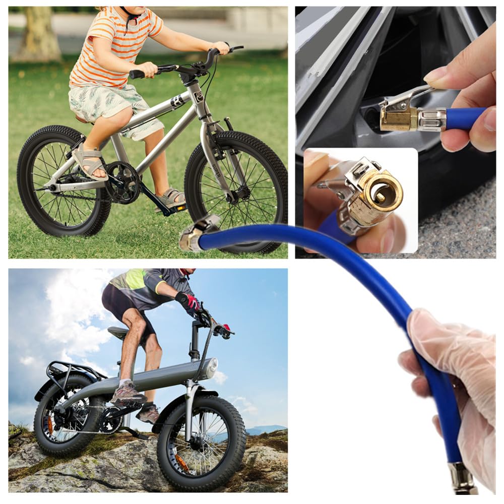 2 pezzi tubo pompa aria,12.5 mm tubo gonfiatore auto,tubo pompa aria,Tubo di Gonfiaggio Pneumatici,pompe d'aria,adattatore tubo gonfiatore pneumatici,Adatto a tutti i pneumatici con valvole standard.
