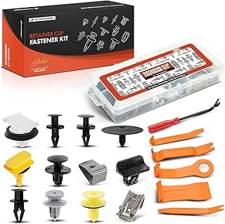 A-Premium 104 PIEZAS (12 Tamaños) Kit de Clips de Retención para Coche Compatible con Chevrolet Silverado 1500 2019-2023, Parachoques, Ventana, Moldura, Pasador de Empuje Automático, Remache de