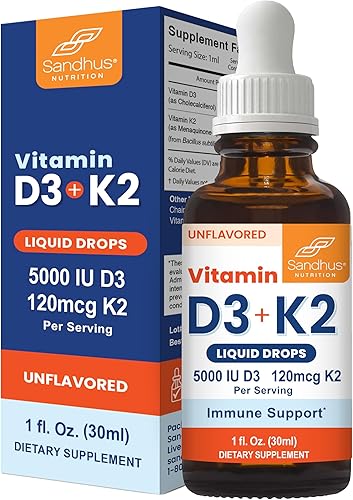 Miniatura 17 de Sandhu's Vitamina D3 K2 Magnesio 5000 UI, cápsulas de 120 mcg de K2, 60 unidades (Paquete de 1) | con VIT B6, Zinc y Quercetina | D3K2 apoya una