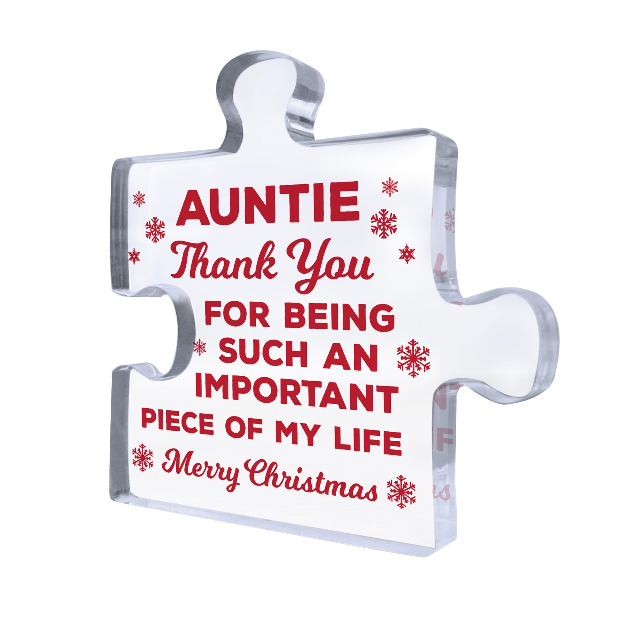 Red Ocean Gifts For Auntie Thank You Important Piece Of My Life Auntie Gift Christmas From Niece Nephew Gift For Her Thank You Gifts For Her Auntie Gift Idea Auntie Gifts Sister Gift Love Keepsake