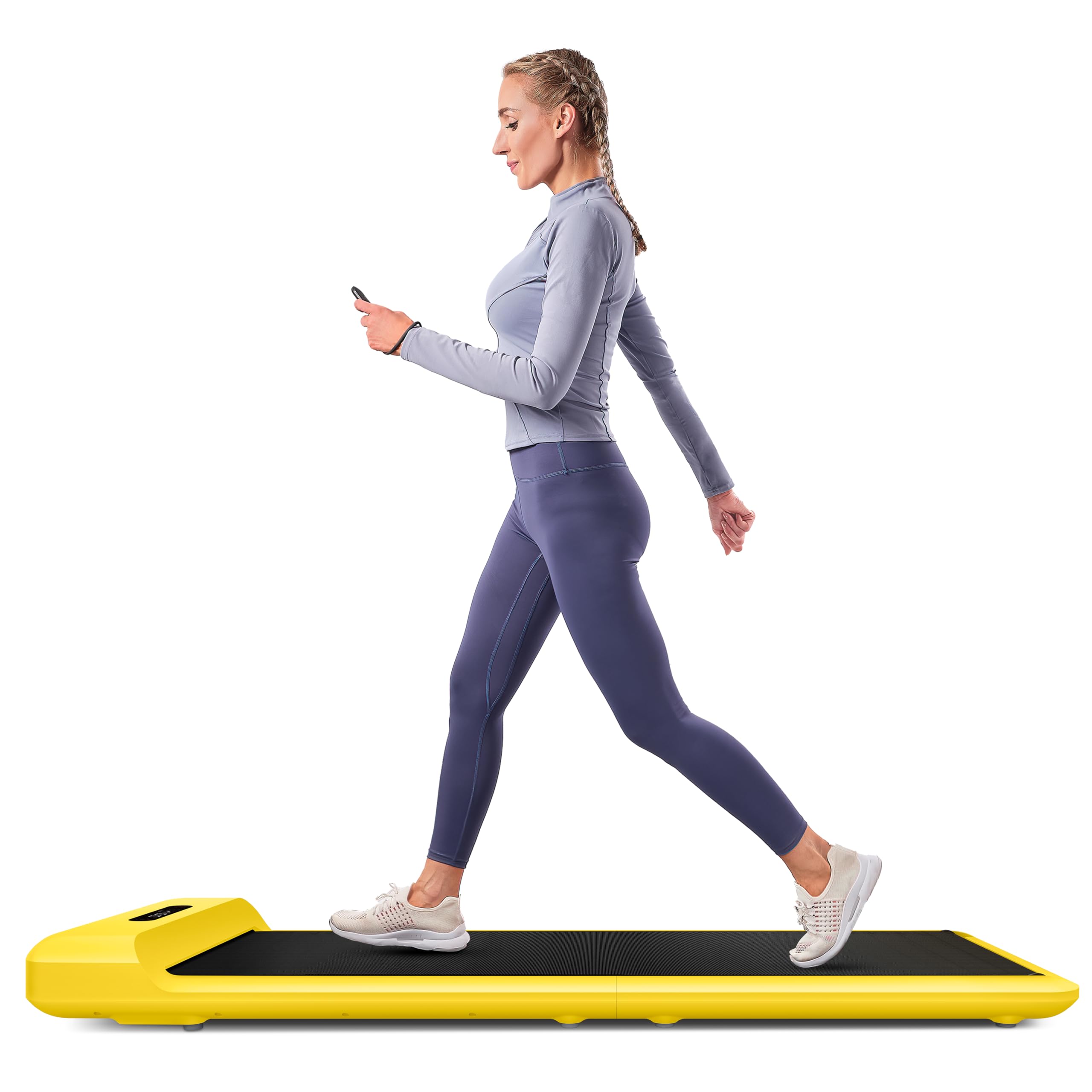 WALKINGPAD C2 Folding Treadmill Foldable Walking Pad Ultra Slim Smart Fold Free Installation Gym Running Device for Home Office Under Desk Max User Weight 110Kg, Speed 0.5~6 Km/Hr, Yellow