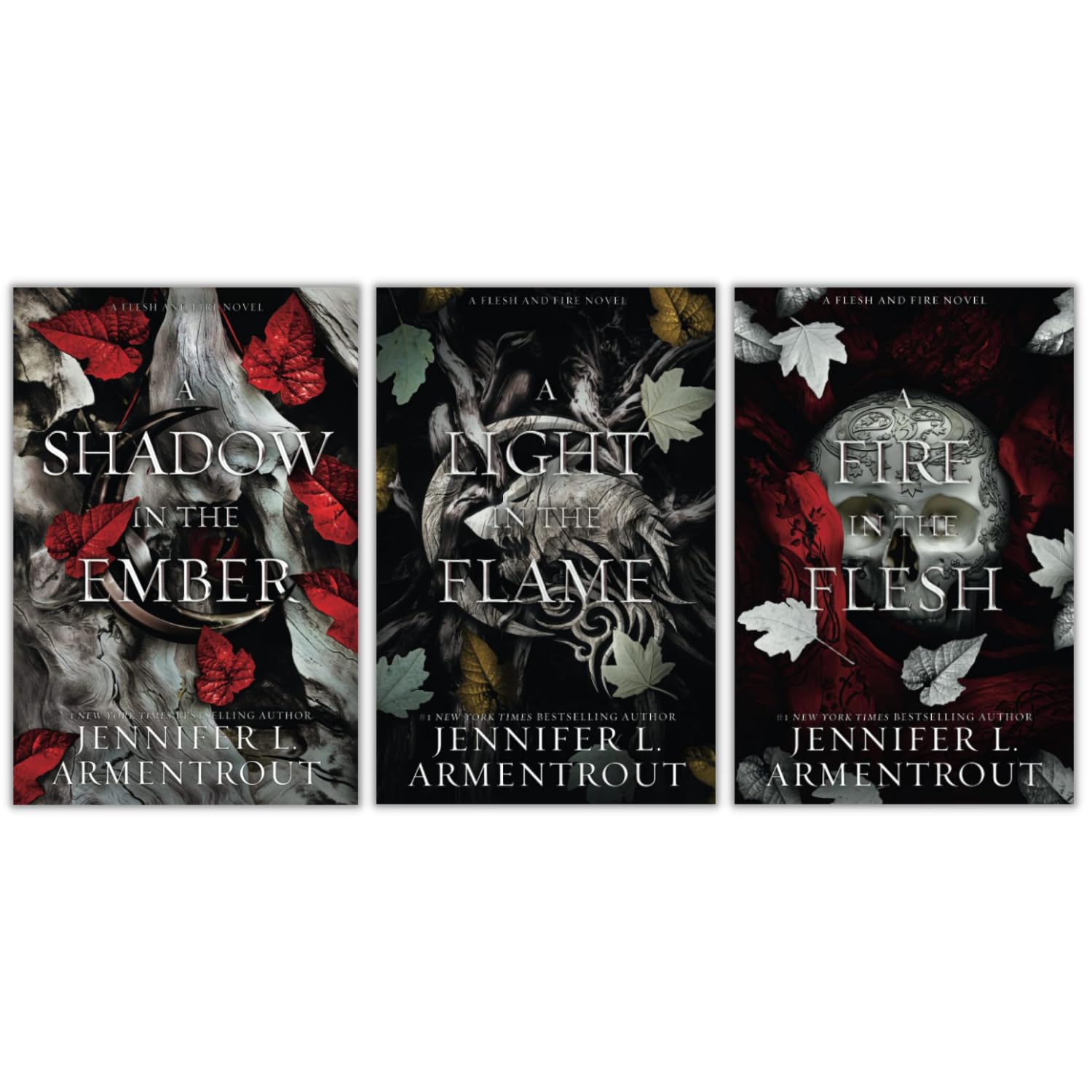 Flesh and Fire, 3 Book Set; A Shadow in the Ember + A Light in the Flame + A Fire in the Flesh [Product Bundle] Jennifer L. Armentrout [Product Bundle] Jennifer L. Armentrout [Product Bundle]