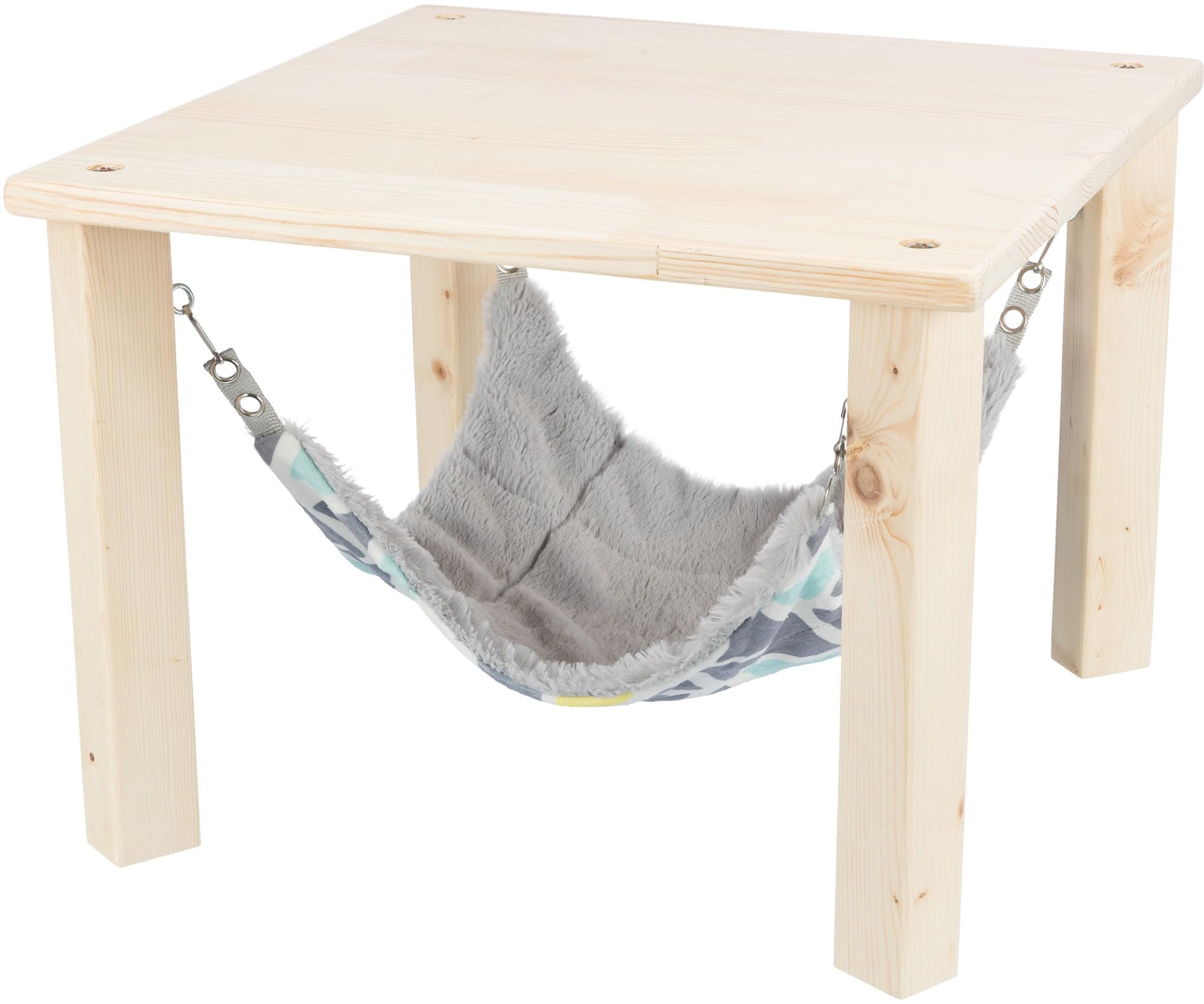 TRIXIE Sunny Shelter with Hammock 37 × 29 × 37 cm, Colourful/Grey, 37 x 37 x 20 cm (L x W x H)