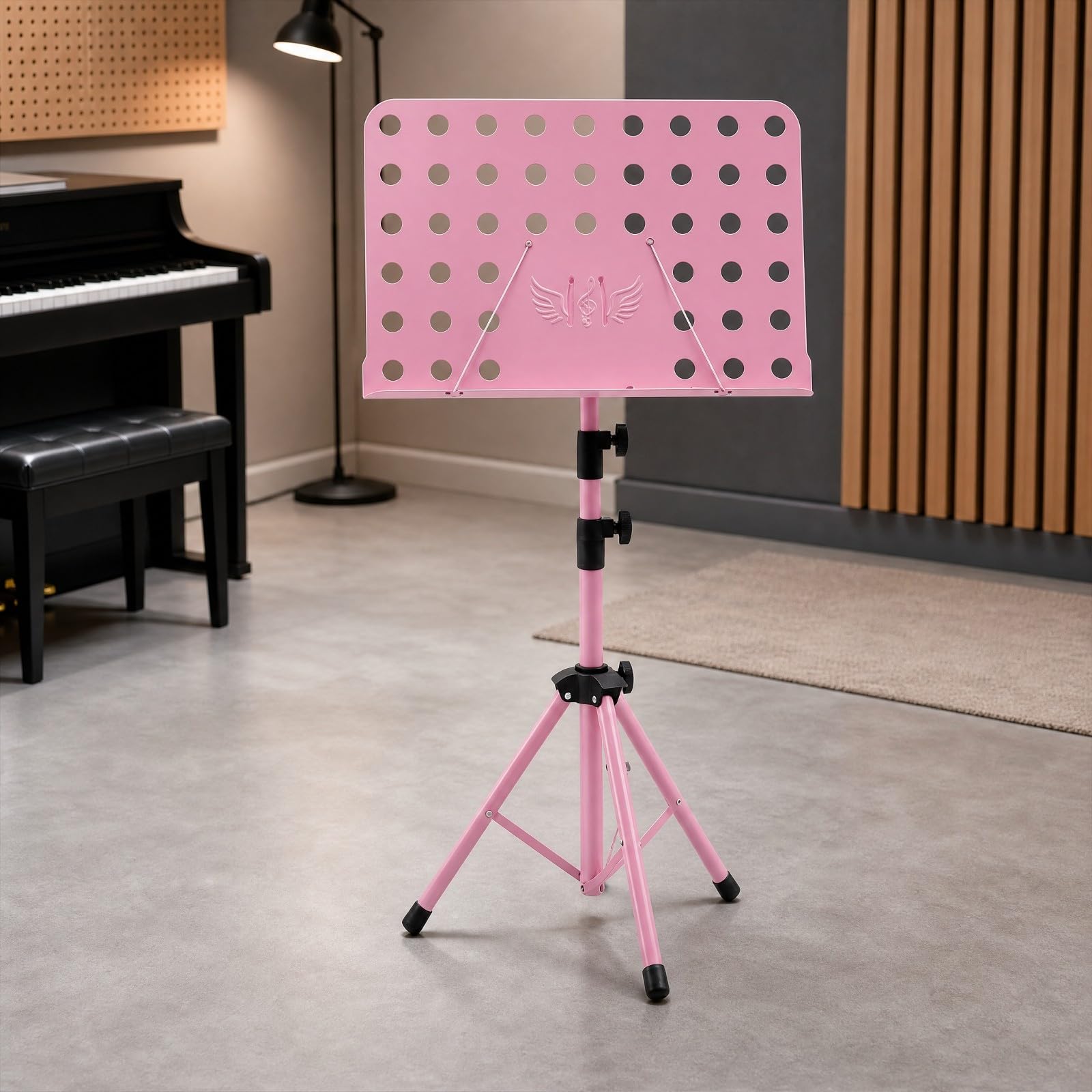 Qianly Escritorio Pliable Trépied Stable Escritorio Musique Pliable Antidérapant Support Partition Réglable En Hauteur pr Répétitions, Bleu Ciel