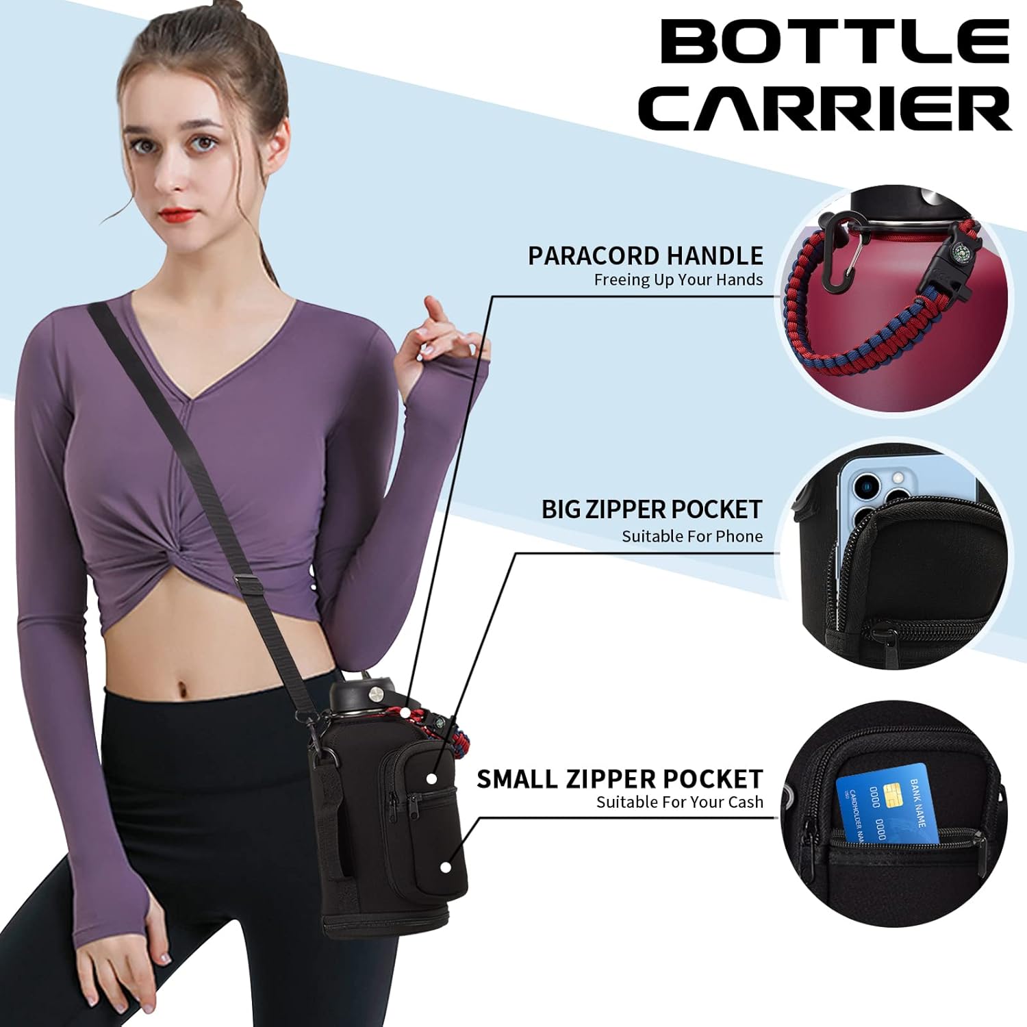 32 oz Stainless Steel Tumblers and 64 oz Water Jug - Vacuum Insulated Water Bottle Flask for Car Office Gym, Cold-48H & Hot-24H, Water Flask with Straw & Spout Lids, Thermal Water Bottle Pouch & Silic