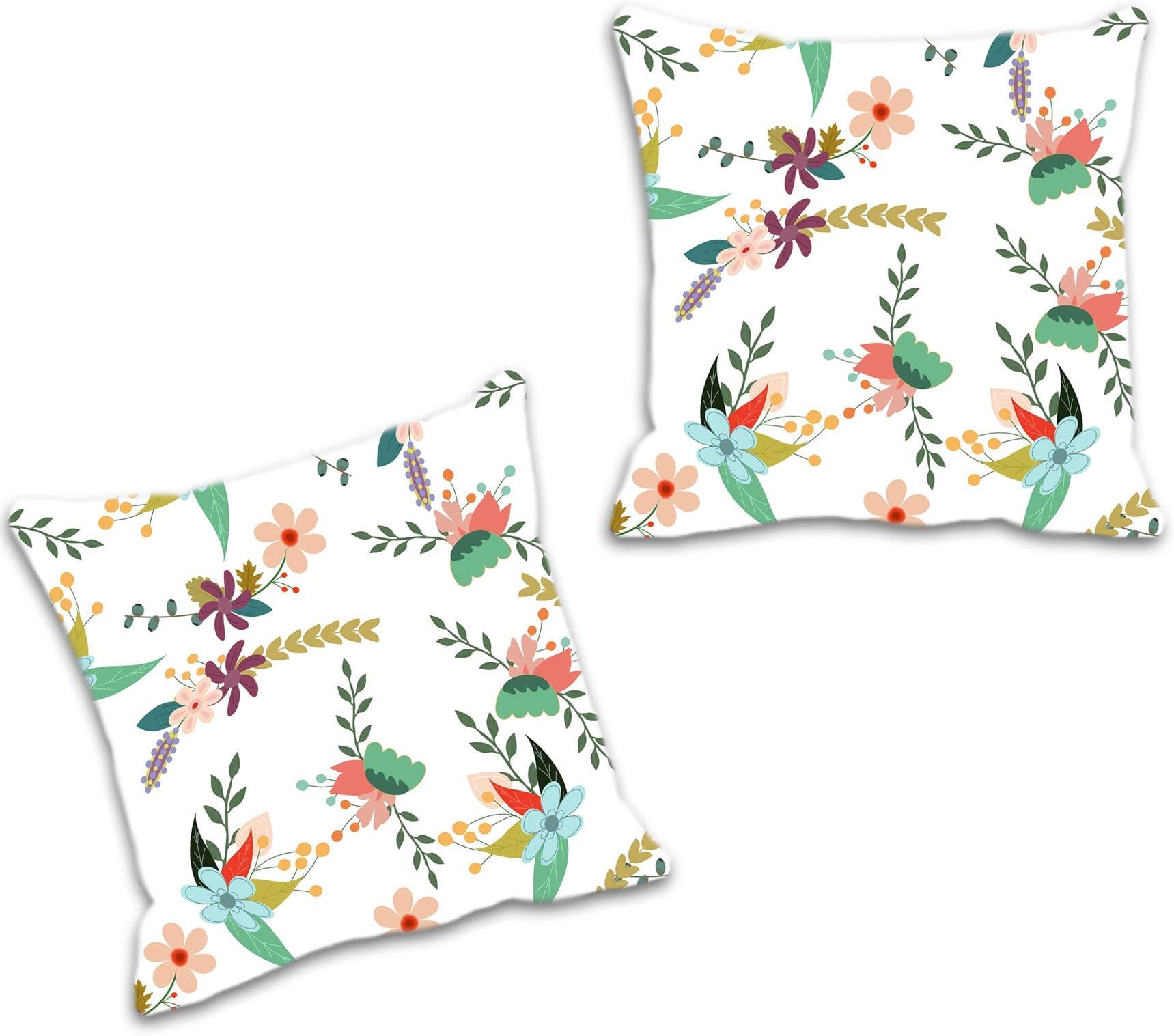 Ggsolution Digital Printed Abstract Polyester Cushion Cover (Multicolour, 12x12 Inch) - 2 Piece