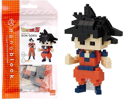 nanoblock - Dragon Ball Z - Son Goku, kit de construcción de la serie de colección de personajes