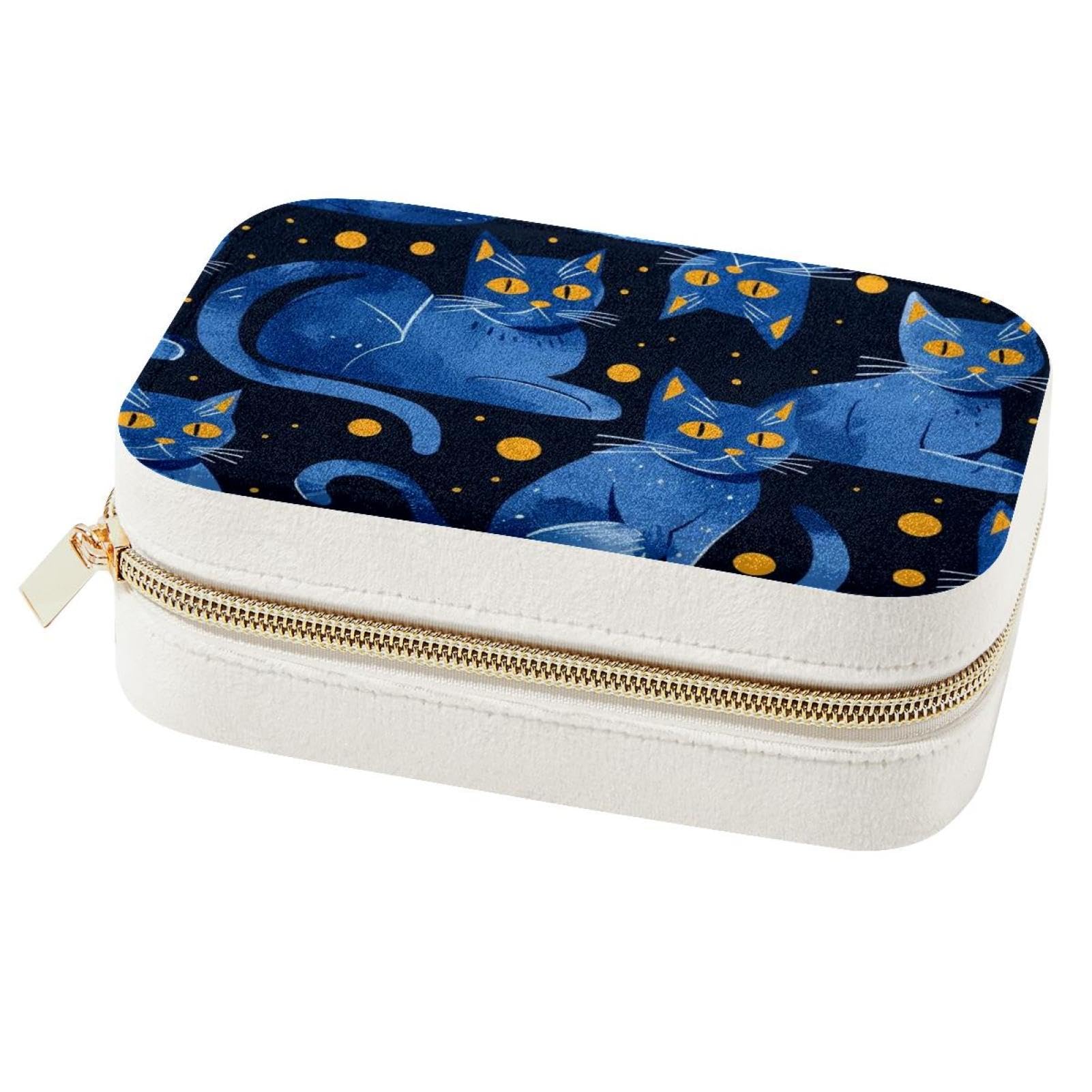 Boîte à bijoux chat nomade pour vos voyages et week-ends