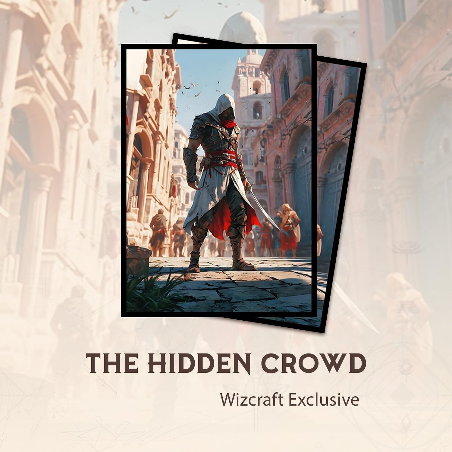 The Hidden Crowd MTG Card Sleeves (Smooth) - 104 Count Standard Size TCG Sleeves - Compatible with Magic The Gathering - Double Sleeving - Original Art Design, Premium Protection