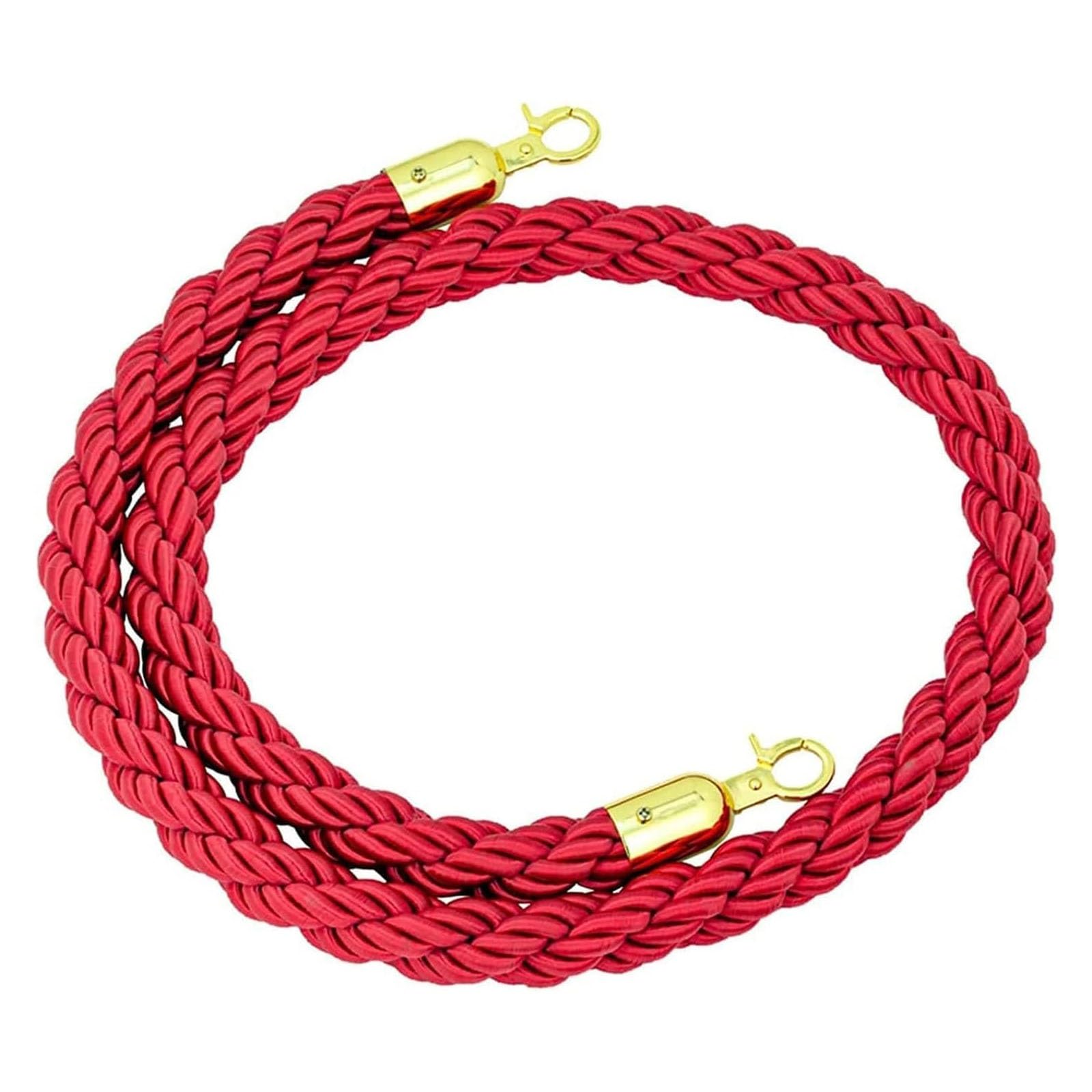 Ghkryd Red Barrier Rope, Twisted Nylon Barrier Hemp Cords, Party Event/ Carpet Crowd Guide Rope(,2.7M/9Ft/106Inch)