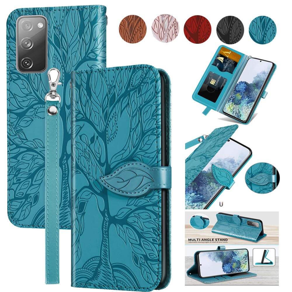 Generic Étui compatible avec Samsung Galaxy S20 (couleur : or rose) étui portefeuille en cuir intelligent avec protection à rabat magnétique