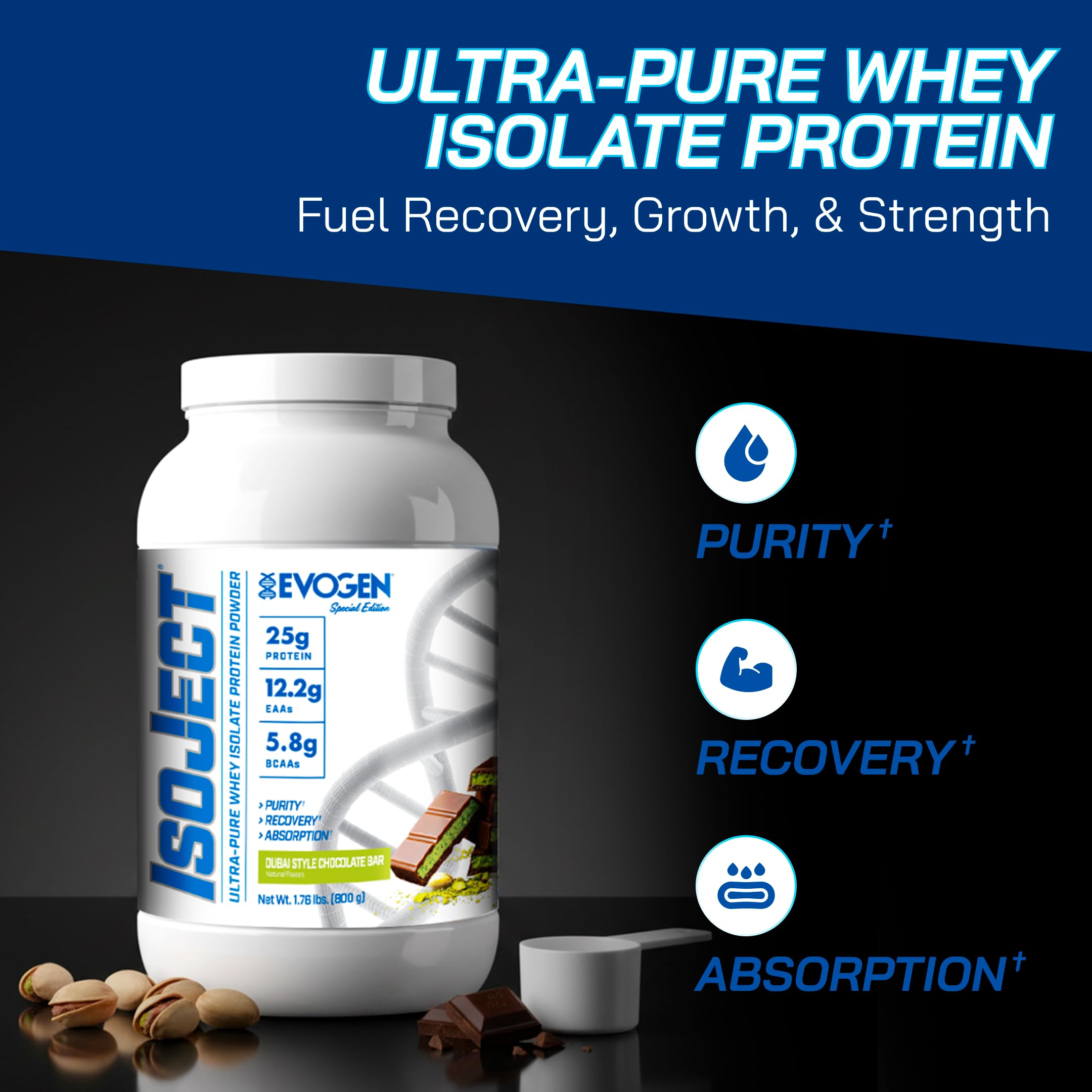 Evogen Isoject Whey Protein Powder | Dubai Chocolate Protein | 25 Servings — Amazon image 3