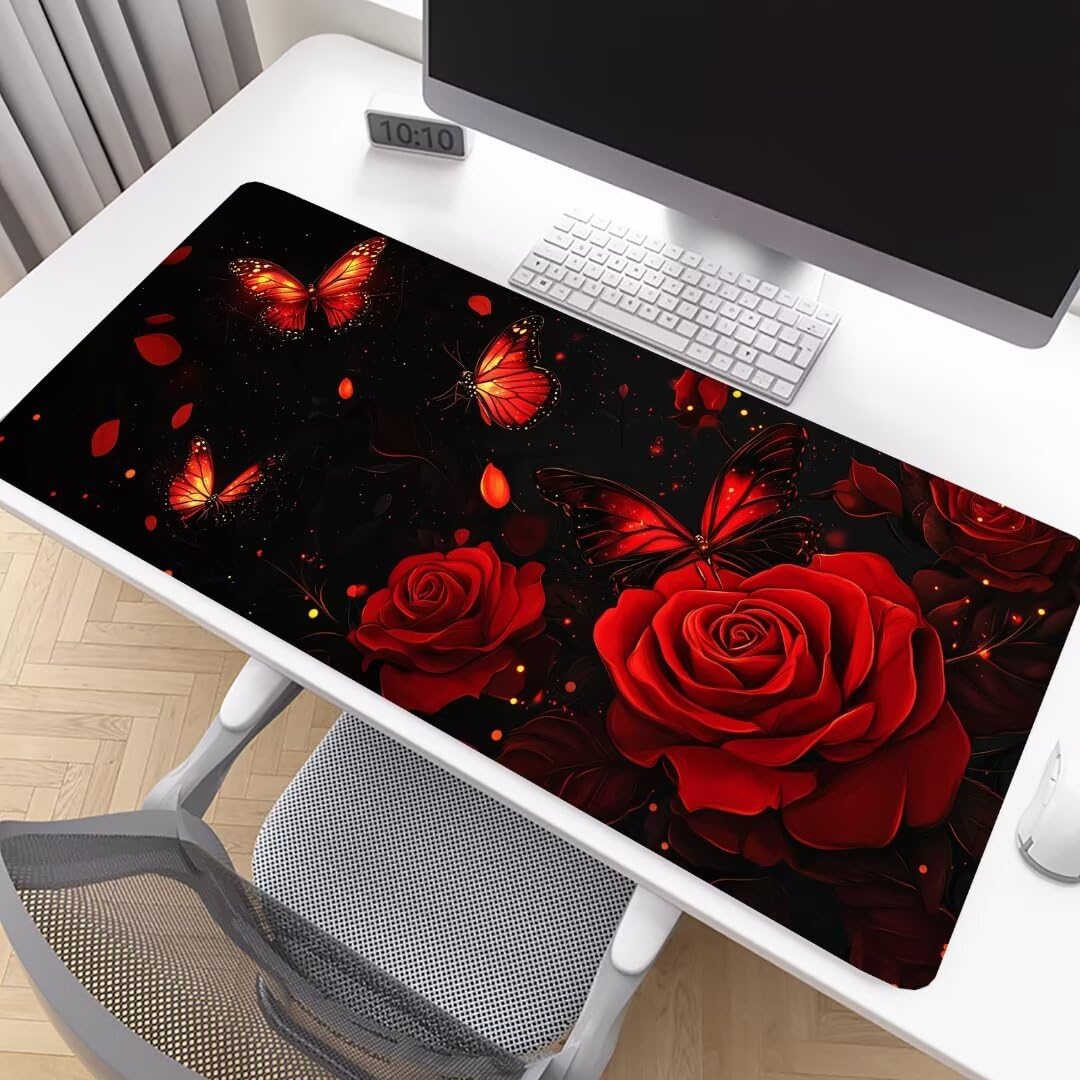 Tapis de Souris de Jeu Jaune Tapis de Souris XXL 1600x800x3mm Oiseau Tapis Souris Gaming Grand, avec Bords Surpiqués et Base en Caoutchouc AntidéRapant Surface, AméLiore La PréCision et La Vitesse D3